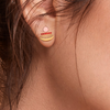 14k Gold Traditional Stud Earrings With Red Stone