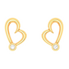 14k Gold Heart Studs Earrings From Amazea Collection