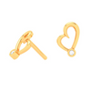 14k Gold Heart Studs Earrings From Amazea Collection