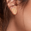 14k Gold Heart Studs Earrings From Amazea Collection