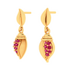 14k Gold Blush Earrings With Pink Stone From Amazea Collection