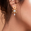 14k Gorgeous Jhumka Design Earrings From Amazea Collection