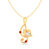 14KT Musical Note Bird Gold Pendant From Amazea Collection