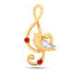 14KT Musical Note Bird Gold Pendant From Amazea Collection