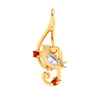 14KT Musical Note Bird Gold Pendant From Amazea Collection