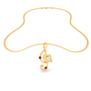 14KT Musical Note Bird Gold Pendant From Amazea Collection