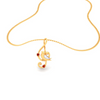 14KT Musical Note Bird Gold Pendant From Amazea Collection