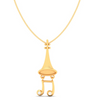 14KT Musical Note Trumpet Gold Pendant From Amazea Collection