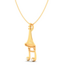 14KT Musical Note Trumpet Gold Pendant From Amazea Collection