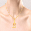 14KT Musical Note Trumpet Gold Pendant From Amazea Collection