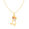 14KT Musical Note Butterfly Gold Pendant From Amazea Collection