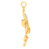 14KT Three Musical Note Gold Pendant From Amazea Collection