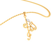 14KT Three Musical Note Gold Pendant From Amazea Collection