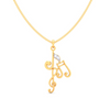 14KT Three Musical Note Gold Pendant From Amazea Collection