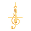 14KT Special Musical Note Gold Pendant From Amazea Collection