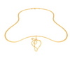 14KT Half-n-half Musical Note Love Gold Pendant From Amazea Collection