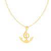 14KT Anchor Musical Note Gold Pendant From Amazea Collection