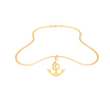 14KT Anchor Musical Note Gold Pendant From Amazea Collection