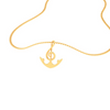 14KT Anchor Musical Note Gold Pendant From Amazea Collection