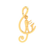 14KT Musical Note With Orchestrating Man Gold Pendant From Amazea Collection