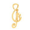 14KT Musical Note With Orchestrating Man Gold Pendant From Amazea Collection