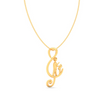 14KT Musical Note With Orchestrating Man Gold Pendant From Amazea Collection