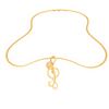 14KT Musical Note Microphone Gold Pendant From Amazea Collection