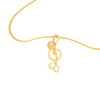 14KT Musical Note Microphone Gold Pendant From Amazea Collection