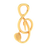 14KT Musical Note Microphone Jack Gold Pendant From Amazea Collection