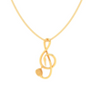 14KT Musical Note Microphone Jack Gold Pendant From Amazea Collection