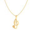 14KT Musical Note Microphone Jack Gold Pendant From Amazea Collection