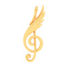 14kt Musical Note And Feather Gold Pendant From Amazea Collection 