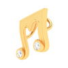 14kt Musical Note 'M' Shape Gold Pendant From Amazea Collection 