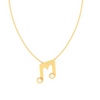 14kt Musical Note 'M' Shape Gold Pendant From Amazea Collection 