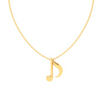 14kt Quaver Musical Note Gold Pendant From Amazea Collection 