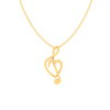 14kt Musical Note And Heart Shape Gold Pendant From Amazea Collection 