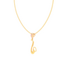 14kt Trumpet shaped Gold Pendant From Amazea Collection 