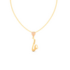 14kt Trumpet shaped Gold Pendant From Amazea Collection 