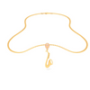 14kt Trumpet shaped Gold Pendant From Amazea Collection 