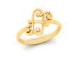 14kt Musical Note Gold Ring From Amazea Collection 