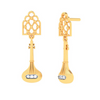 14KT Sitaar Shaped Gold Earrings From Amazea Collection 