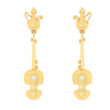 14KT Violin Shaped Gold Earrings From Amazea Collection 