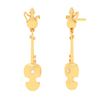 14KT Violin Shaped Gold Earrings From Amazea Collection 