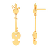 14KT Violin Shaped Gold Earrings From Amazea Collection 