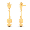 14KT Violin Shaped Gold Earrings From Amazea Collection 