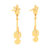 14KT Violin Shaped Gold Earrings From Amazea Collection 