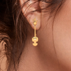 14KT Violin Shaped Gold Earrings From Amazea Collection 