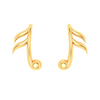 14KT Musical Note Gold Earrings From Amazea Collection 