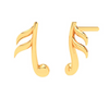 14KT Musical Note Gold Earrings From Amazea Collection 