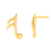 14KT Musical Note Gold Earrings From Amazea Collection 